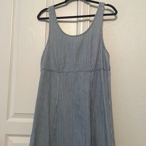 Vintage maxi blue striped Dress